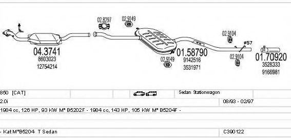 MTS C390122002268 Exhaust System